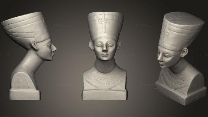 Бюсты и головы античные и исторические (Нефертити Бьянка, BUSTA_0686) 3D модель для ЧПУ станка